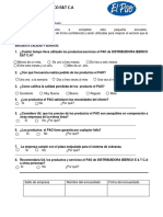 Encuesta Producto y Servicio PDF