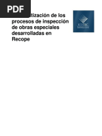 Sistematización Procesos Inspección Obras Especiales Desarrolladas RECOPE