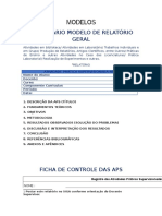 Relatório APS: atividade, curso, período