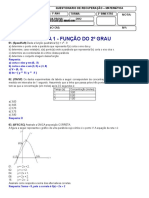 Questões de Matemática sobre Funções do 2o Grau