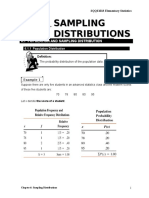 Statistics Sampling Distributions