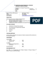 Introduction to Computer Programming CSC425