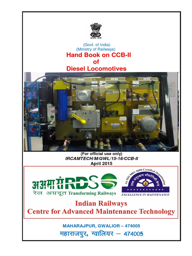CCB-II Handbook for Diesel Locomotives | PDF | Brake | Valve