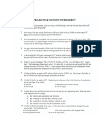 Projectile Motion Worksheet