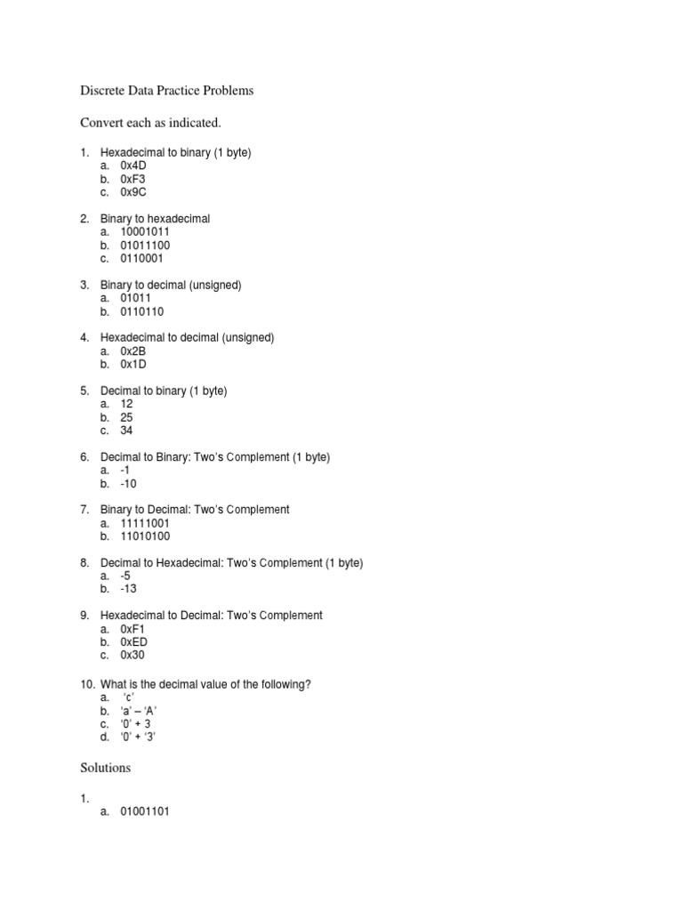 Discrete Data Conversion Guide | PDF | Teaching Methods & Materials