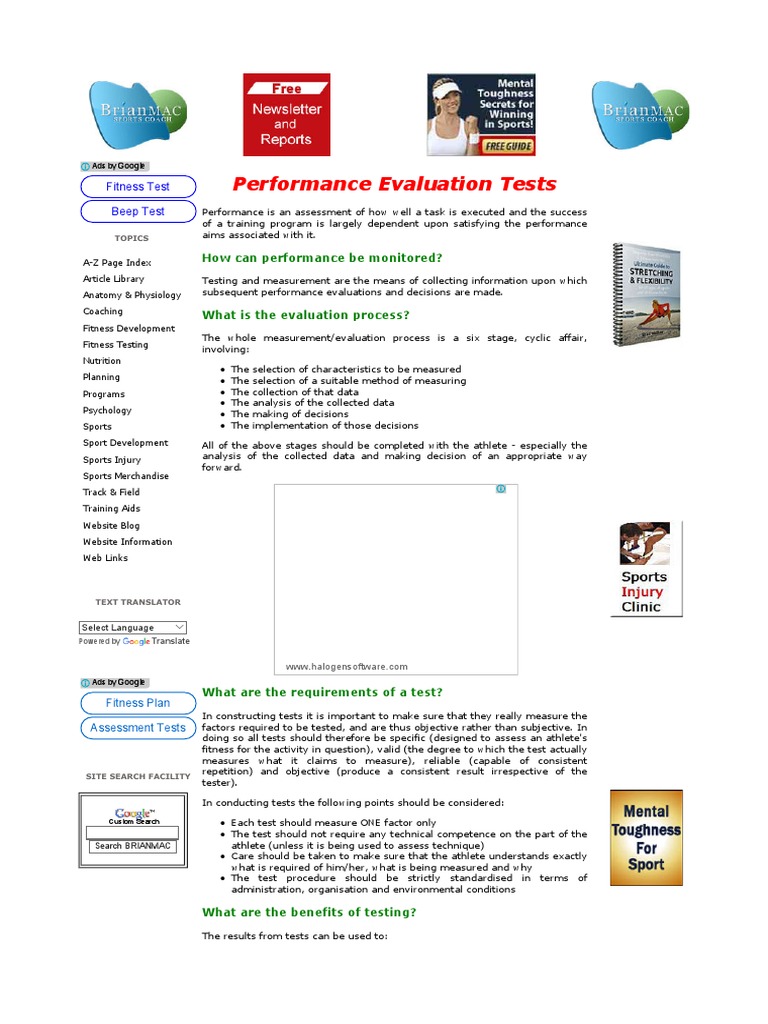 Factors Infuencing Results Track And Field Educational Assessment