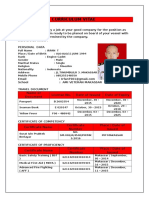 Curriculum Vitae: Name of Document License No. Date of Issued Date of Expiry