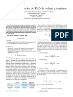 Niveles de THD de VOLTAJE y Corriente