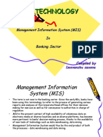 22553515 Management Information System MIS in Banking Sector