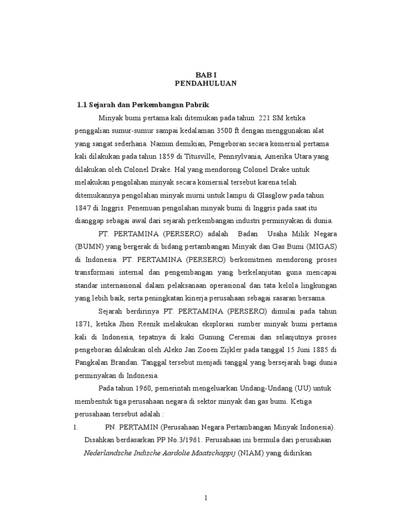 Pertamina Ru Iii Plaju (KP) | PDF