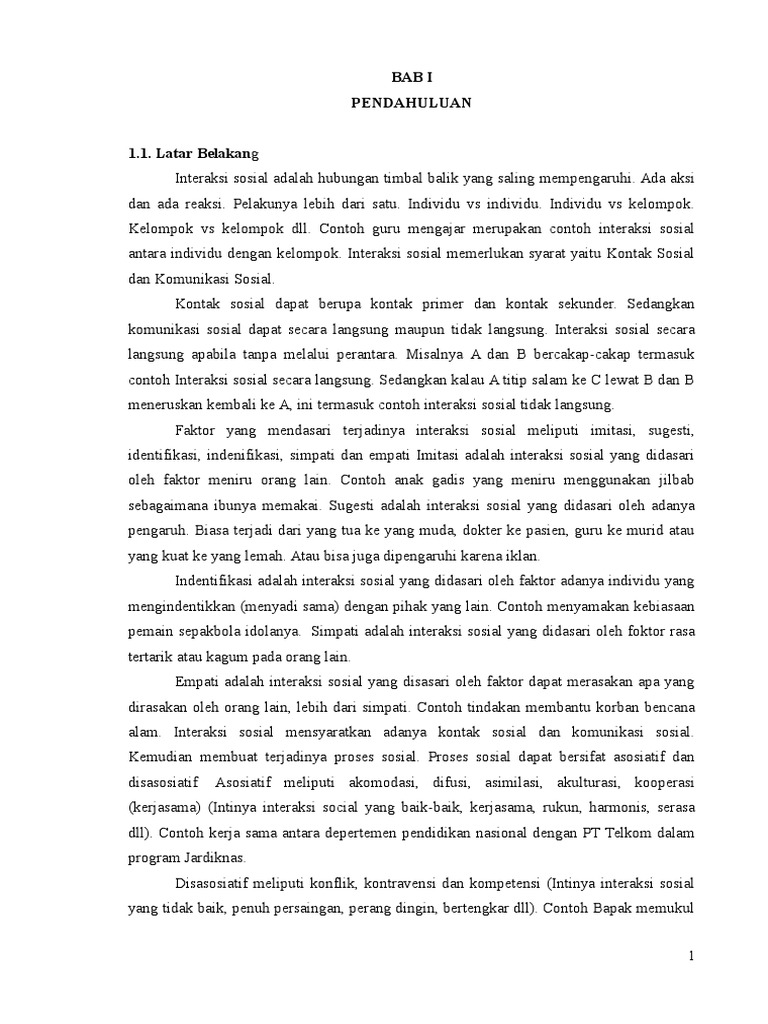 Interaksi Sosial Makalah Doc