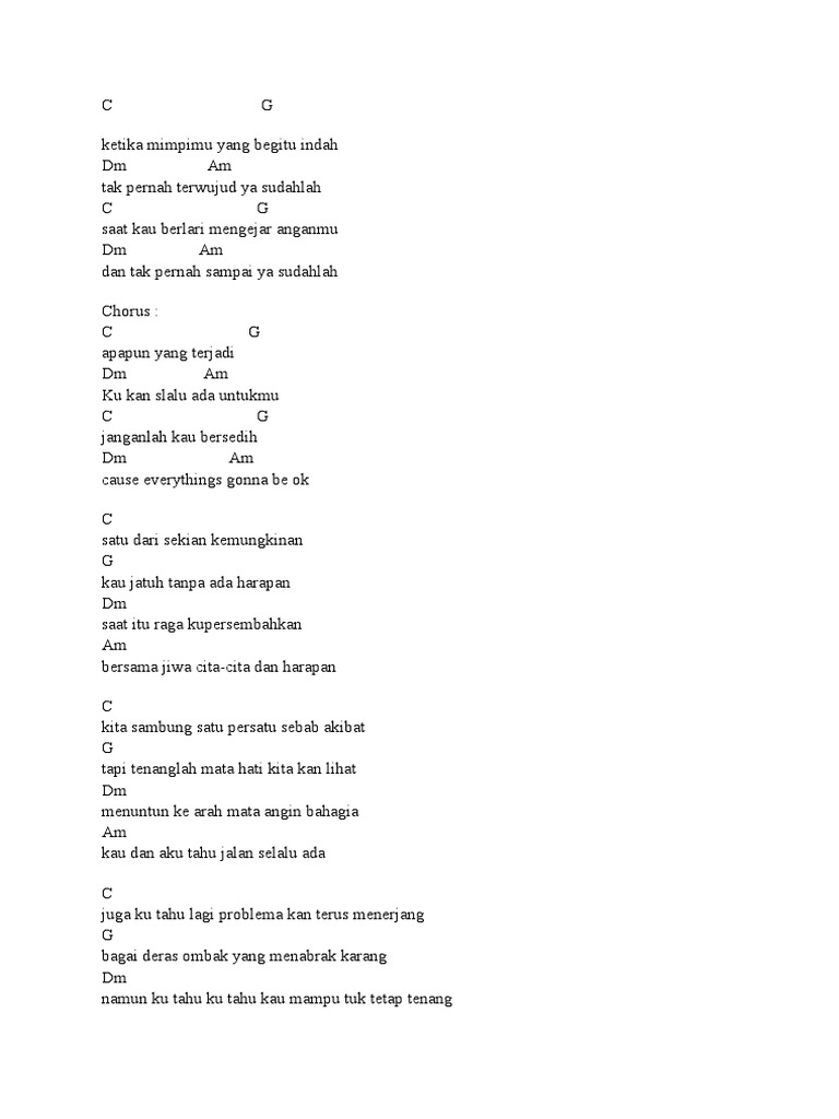Chord Aku Sayang Banget Sama Kamu Dari G