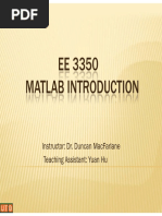 EE3350 Lecture MatlabIntro Yuan Hu