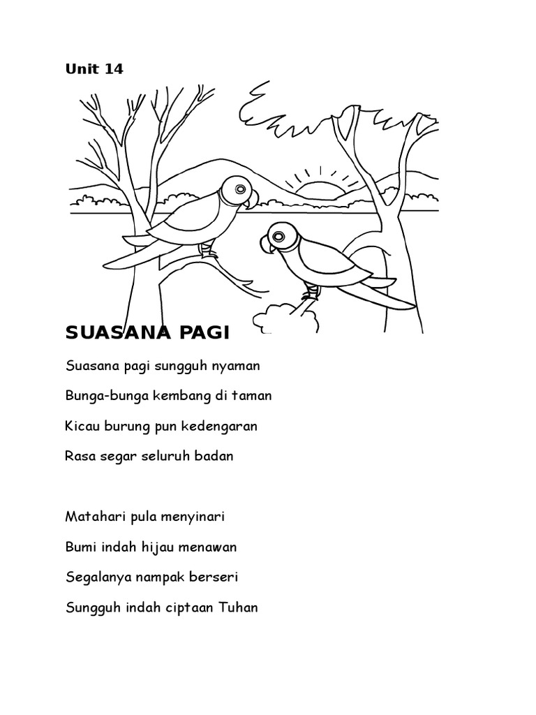 Gratis Unduh Gambar Lirik Lagu Suasana Pagi Tahun 1 Terkeren by www.cikimm.com