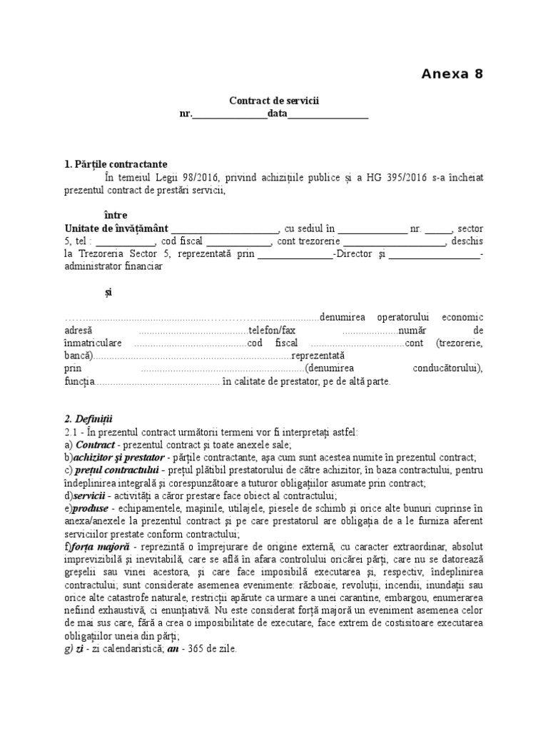 Model Contract Prestari Servicii Pdf
