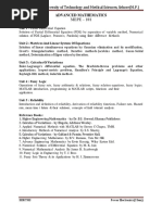 MTech PE Syllabus