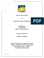 Summer Project Report On Dimensions of Issue Management: Under The Supervision of Sandhya .G - Krishnan