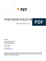 TCI Purcahse Policy