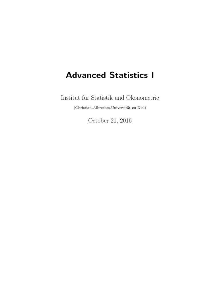 Lecture Notes Statistics I | PDF | Probability Theory | Probability ... image.