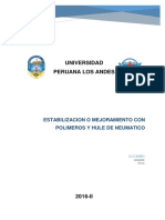 Estabilizacion o Mejoramiento Con Polimeros y Huele de Neumatico