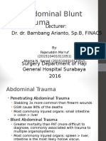 Abdominal Blunt Trauma: Lecturer: Dr. Dr. Bambang Arianto, SP.B, FINACS