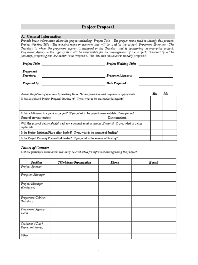 Project Proposal Template for Finance | PDF | Strategic Planning | Business