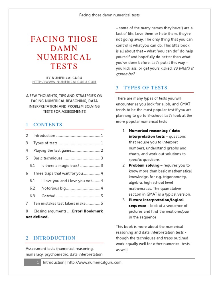 Conquering Numerical Reasoning Tests | PDF | Business