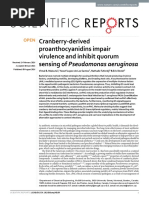 Cranberry-Derived Proanthocyanidins Impair Virulence and Inhibit Quorum Sensing of Pseudomonas Aeruginosa