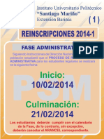 Avisos de Reinscripcion 2014-1