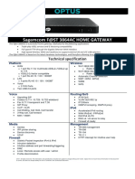 Optus F3864AC Datasheet