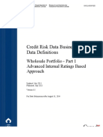 Title of Report: Credit Risk Data Business and Data Definitions