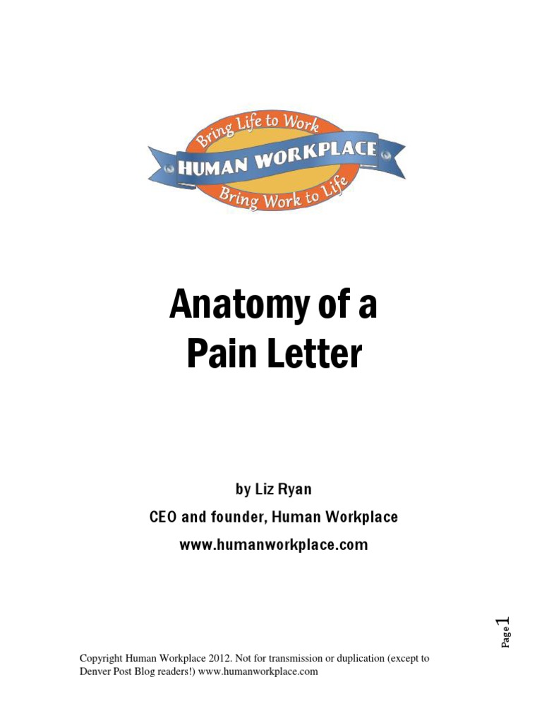Human Workplace Anatomy of A Pain Letter Ebook PDF | PDF | Mail | Linked In