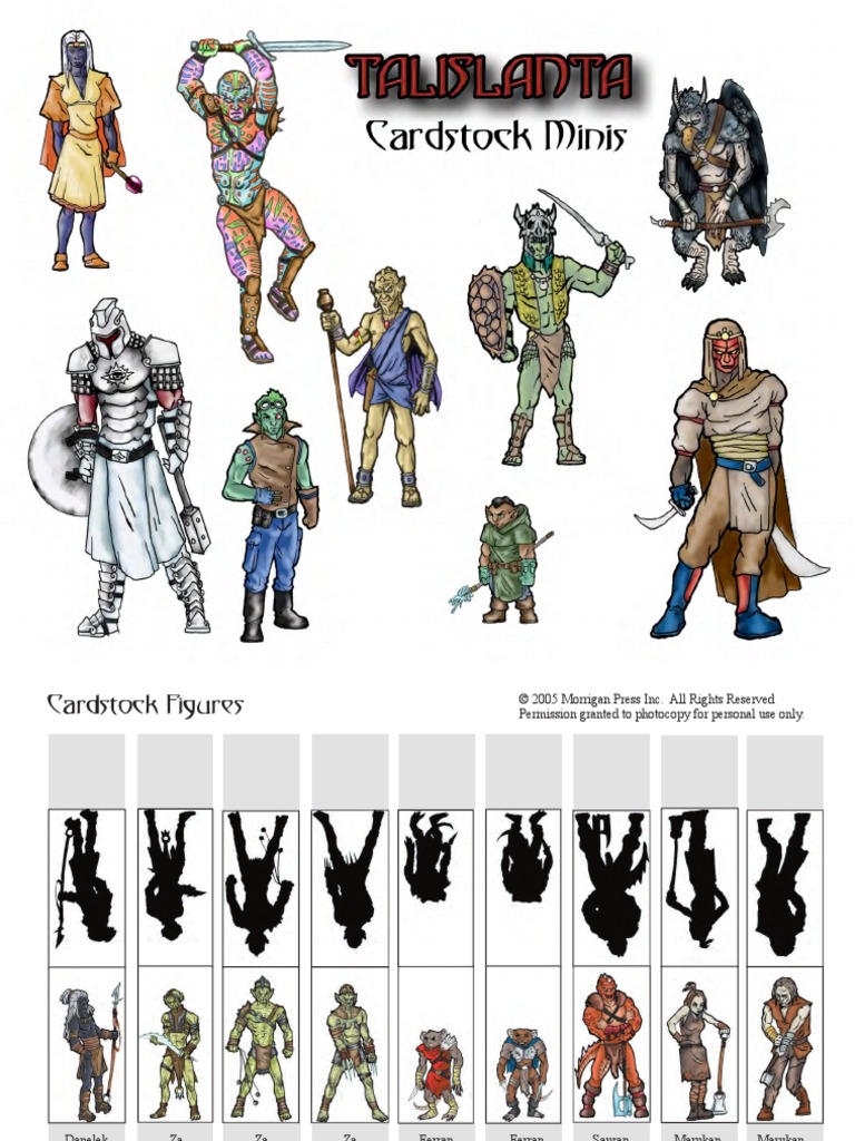 5th Ed - Talislanta Cardstock Minis | PDF | Leisure