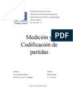 Medicion y Codificacion de Partidas - Electiva II