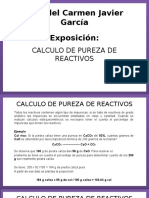 Calculo de Pureza de Reactivos