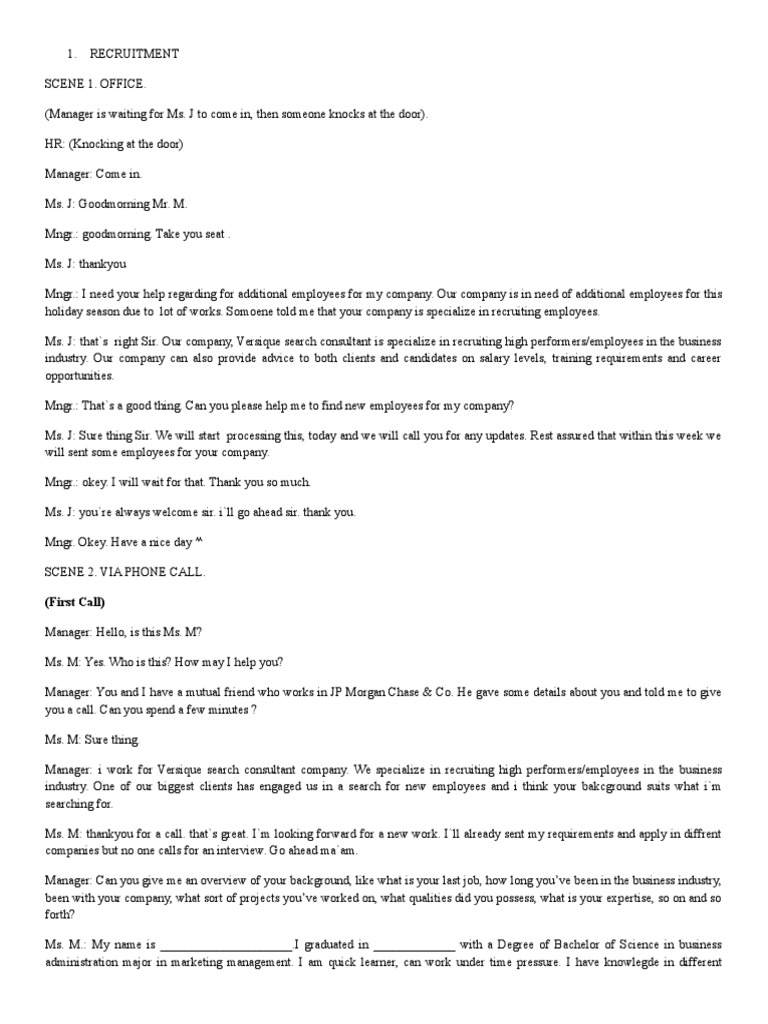 Recruitment 1 | PDF | Employment | Recruitment