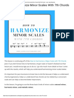 How To Harmonize Minor Scales With 7th Chords - Learn Jazz Standards