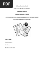 Math Sba Sample 1 | PDF | Chart | Track And Field
