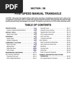 Five-Speed Manual Transaxle: Section: 5B