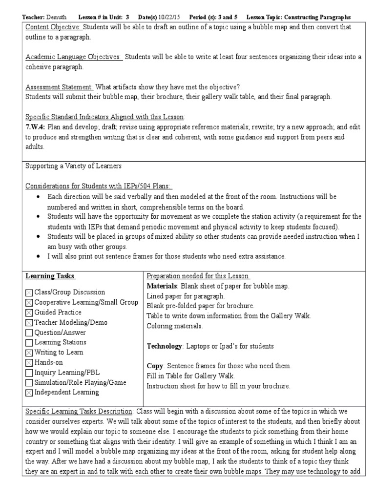 Enl Lesson PDF Expert Individualized Education Program