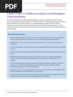 CASE STUDY I: Predictive Analytics at Nottingham Trent University