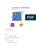 Calculos de La Potencia en La Turbina Francis