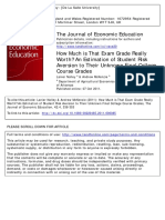 Section 3 - How Much Is That Exam Grade Really Worth An Estimation of Student Risk Aversion To Their Unknown Final College Course Grades