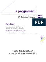 IP12 Ingineria Programarii Faza de Testare