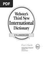 Webster's Third New Dictionary: International