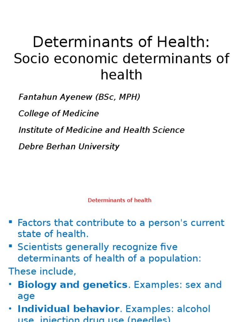 1.socio Economic Determinants of Health | PDF | Health Equity ...