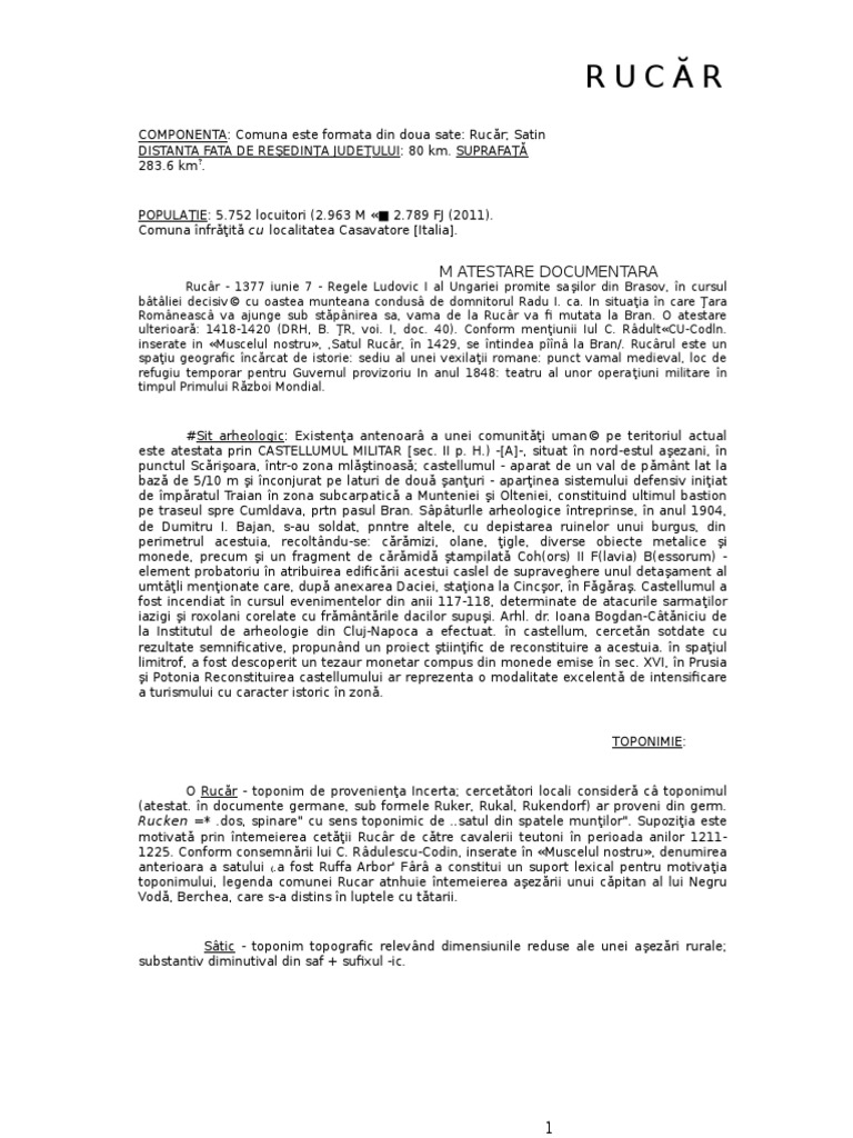 Rucar | PDF
