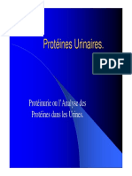 Proteines Urinaires 2006-2007