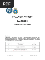 Final Year Project Handbook: ES Faculty PNEC NUST Karachi