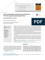 Business Research Quarterly: Social Responsibility and Financial Performance: The Role of Good Corporate Governance